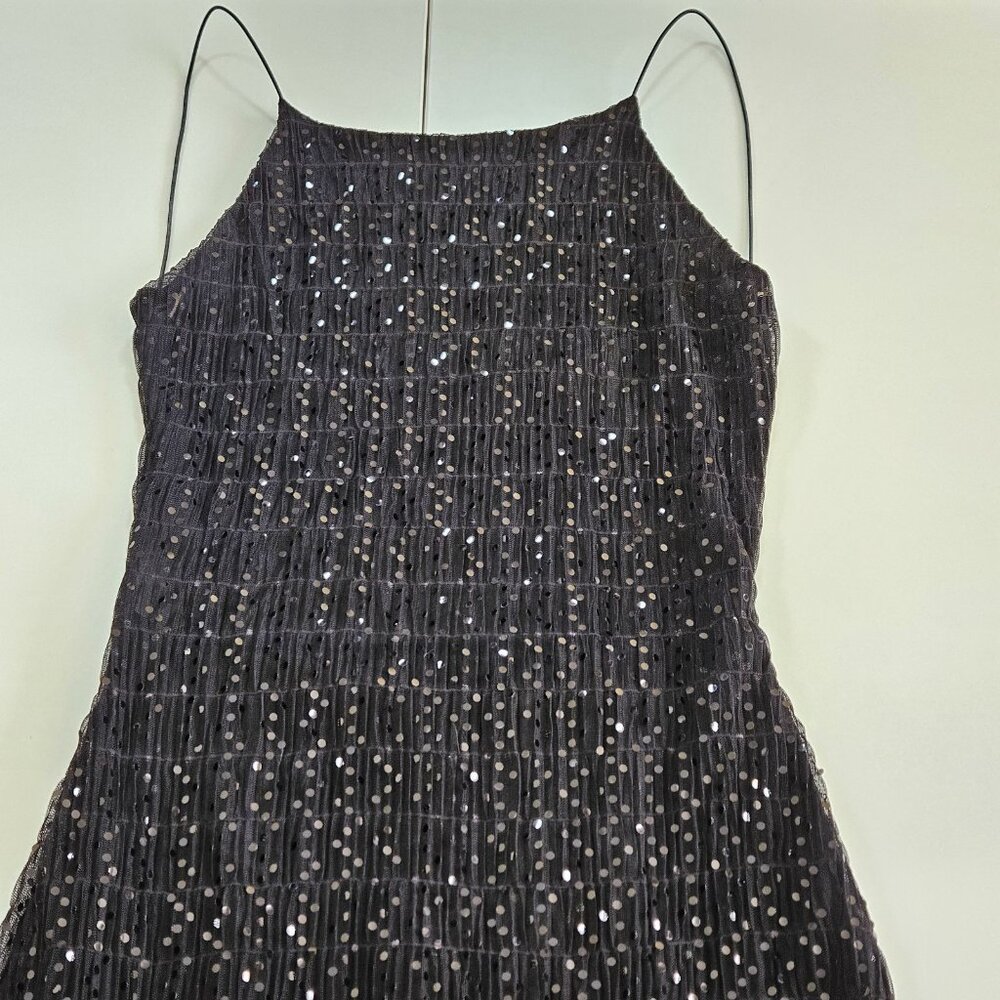 Elegant Black Sequin Mini Dress - Picture 9 of 16